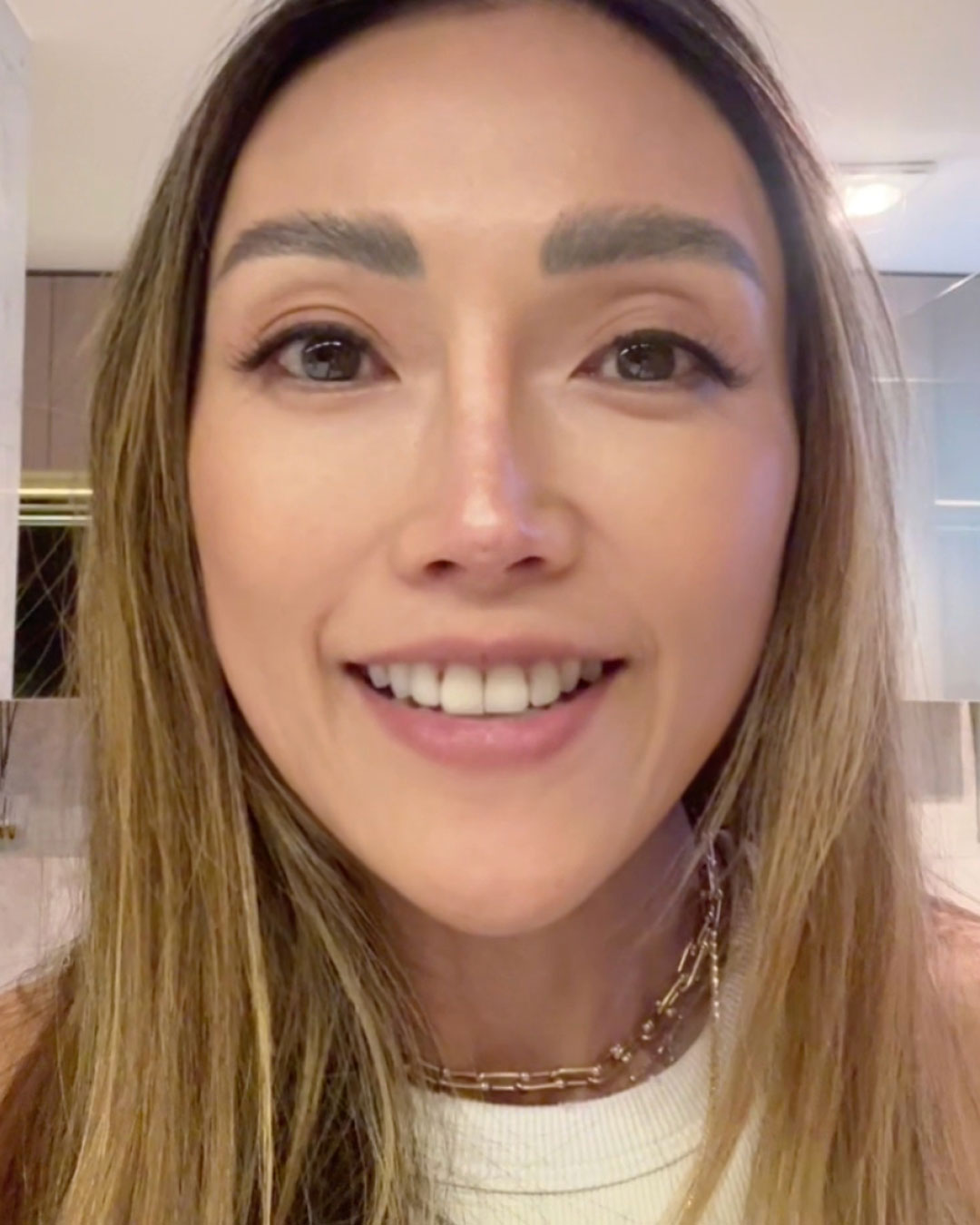 Natural portrait of woman with relaxed expression