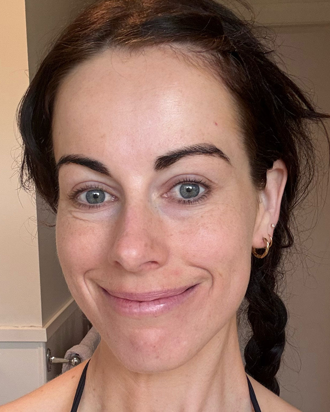 Customer speaking on camera in natural indoor light